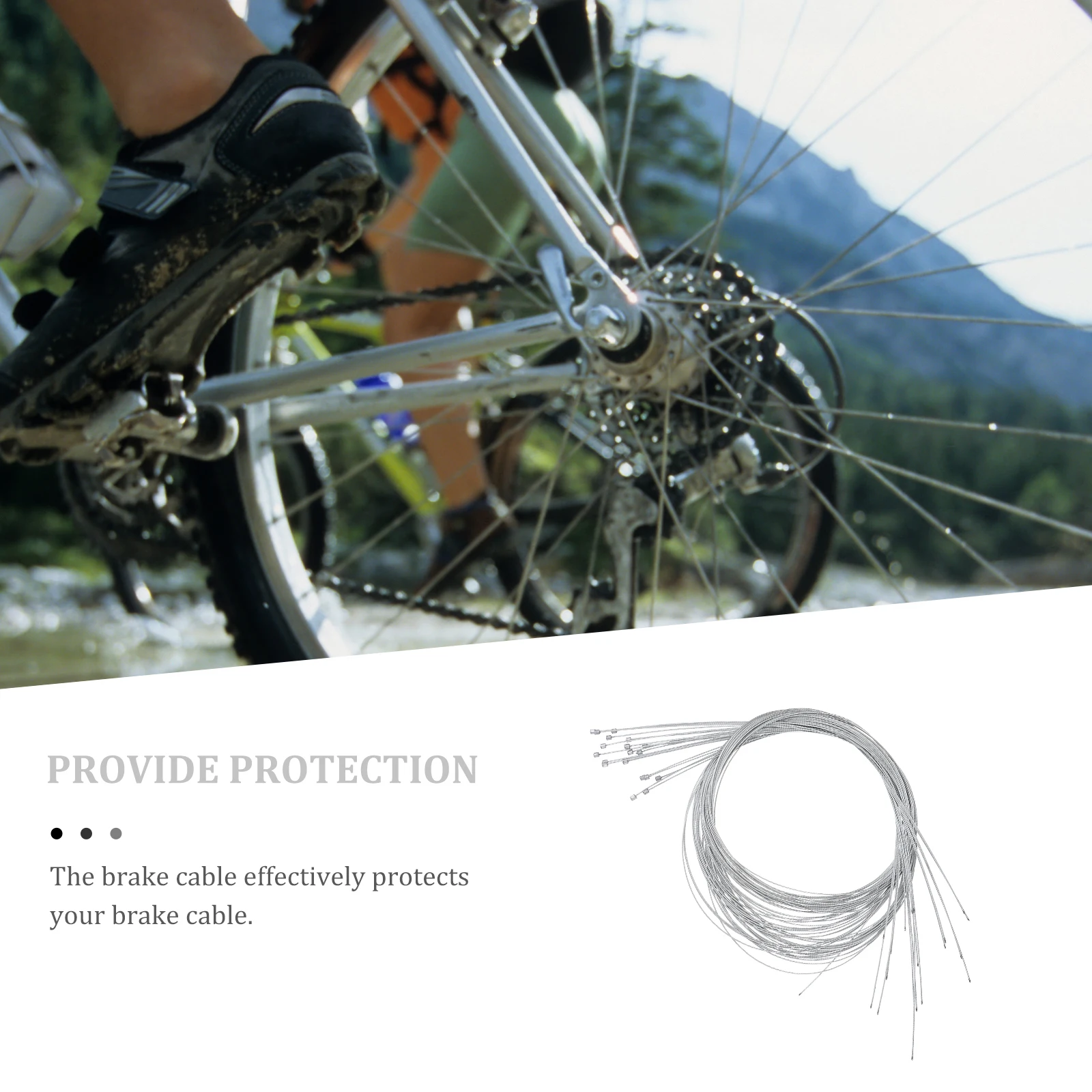 

20Pcs Bike Brake Cable Sleeve Ptfe Protection Tube Suitable for Road Mountain Bicycle Internal External Wiring Brake Shifting