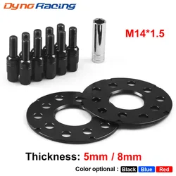 5MM 8MM Wheel Spacer Adapters PCD 5x100 5x112 CB 57.1MM and BALL BOLTS M14*1.5 For VW For Audi Car