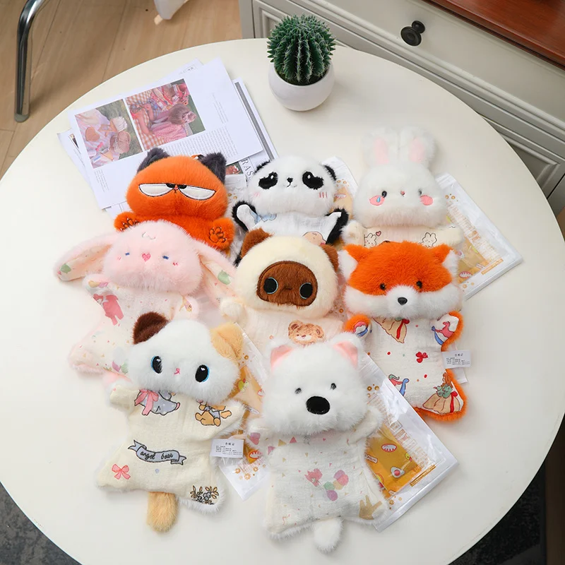 28cm Urocza i Popularna Pluszowa Zabawka Zwierzątko z Kreskówki Nowe Style Pluszowy Wisiorek Zwierzęcy Kot Królik Panda Wypchane Zwierzę Zabawka