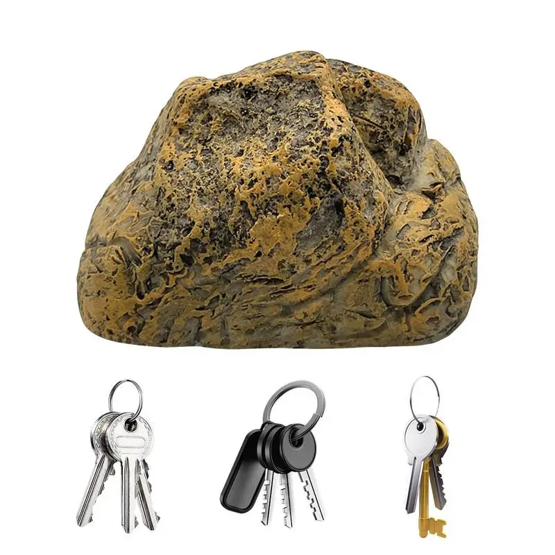 Simulated Stone Key Box Key Hider Outdoor Decorative Rock Waterproof Fake Rock Key Hider Lock Box Stone Key Cash Storage box