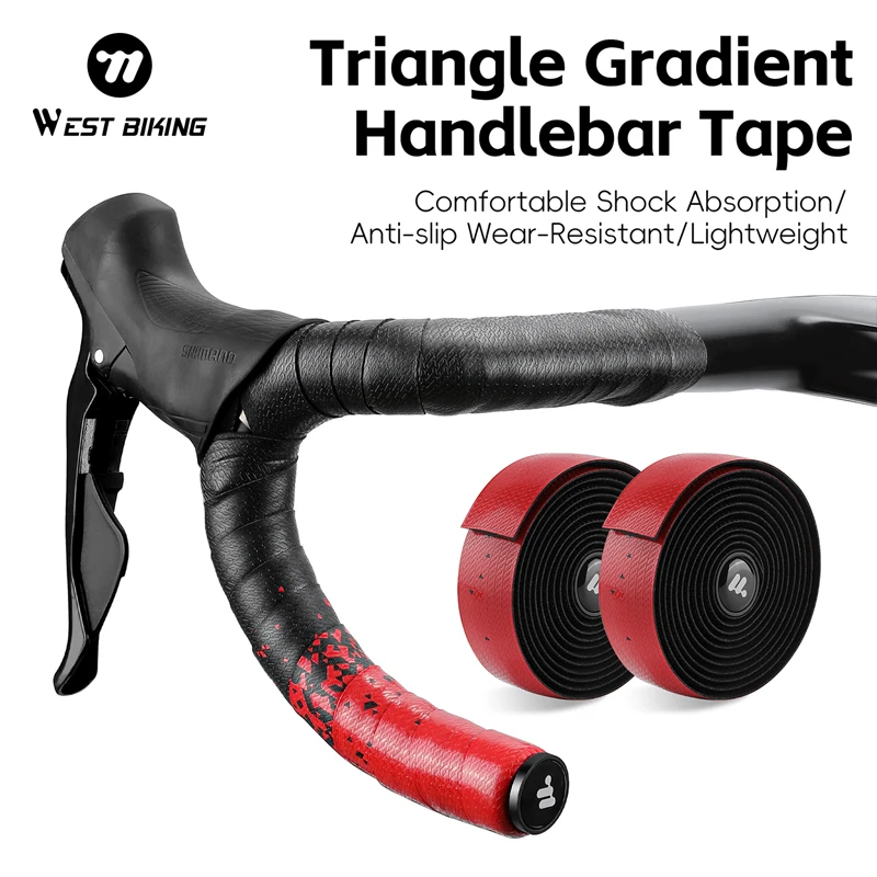 WEST BIKING Bicycle Handlenar Tape Triangular Gradient Bike Bar Tape Wear-resistant Anti-slip MTB Road Bike Handlebar Tape