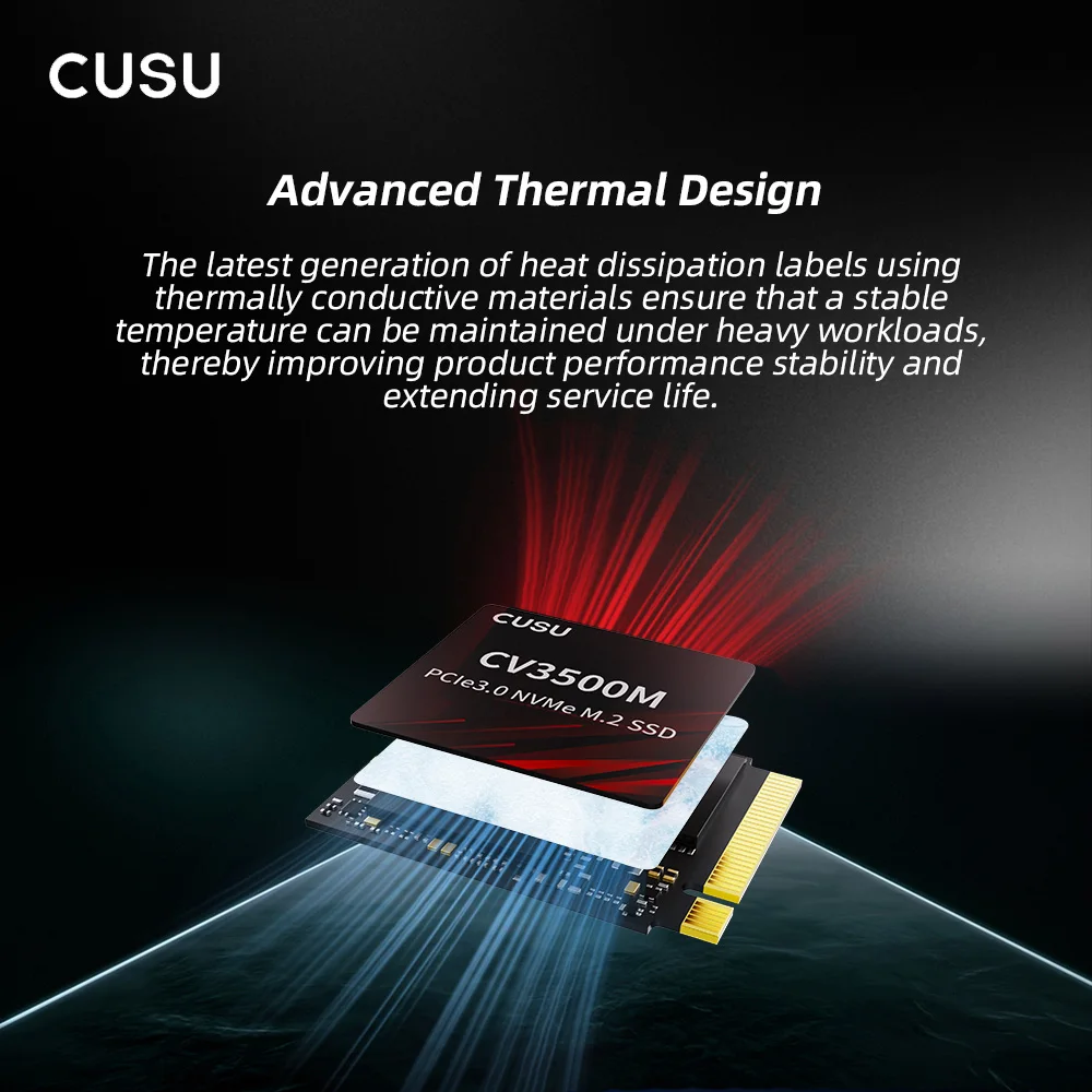 CUSU 2230 SSD 512GB 1TB M.2 NVMe PCIe3.0x4 SSD Hard Drive Solid