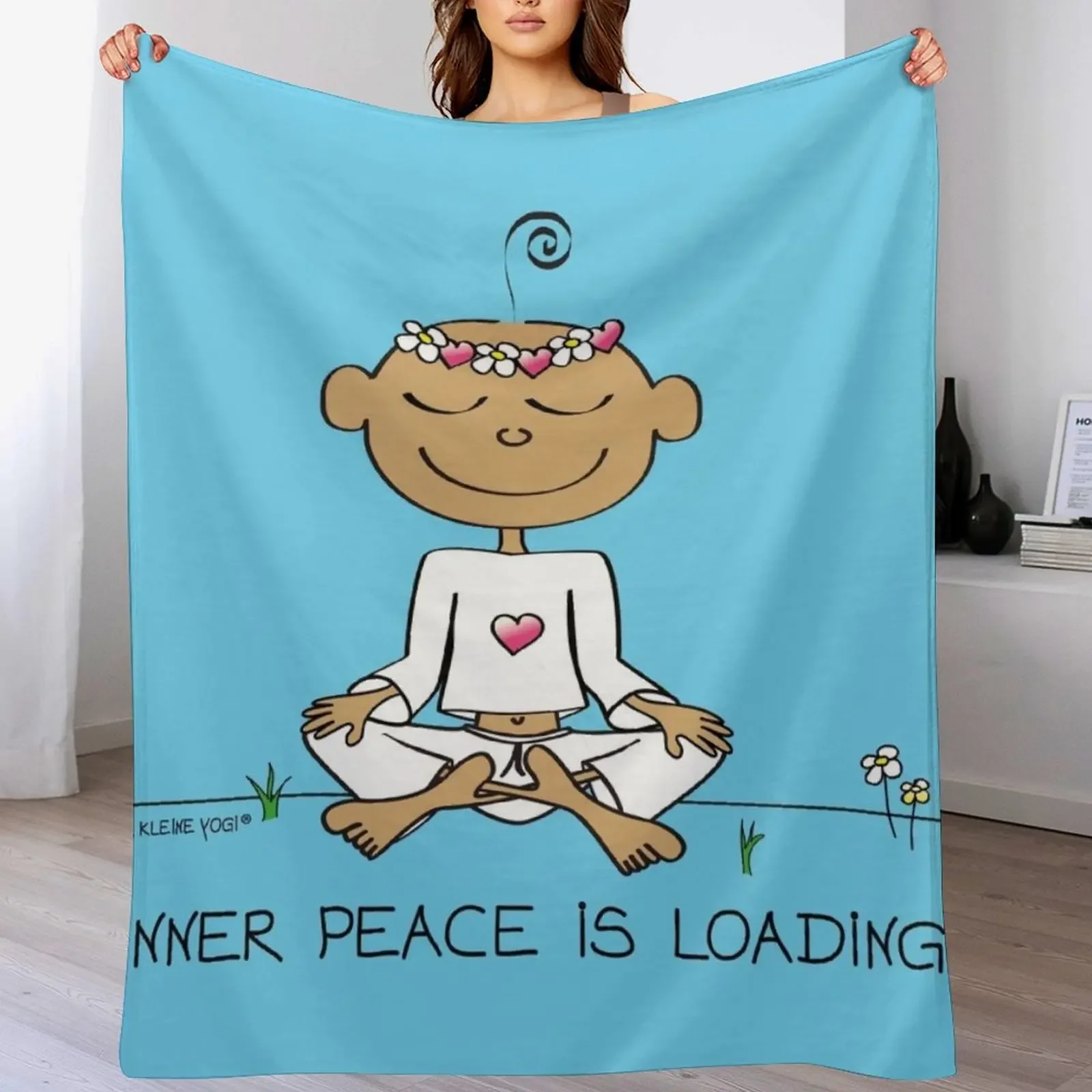 Inner Peace Is Loading Throw Blanket Fuzzy Plush Throw Blanket for Sofa Chair