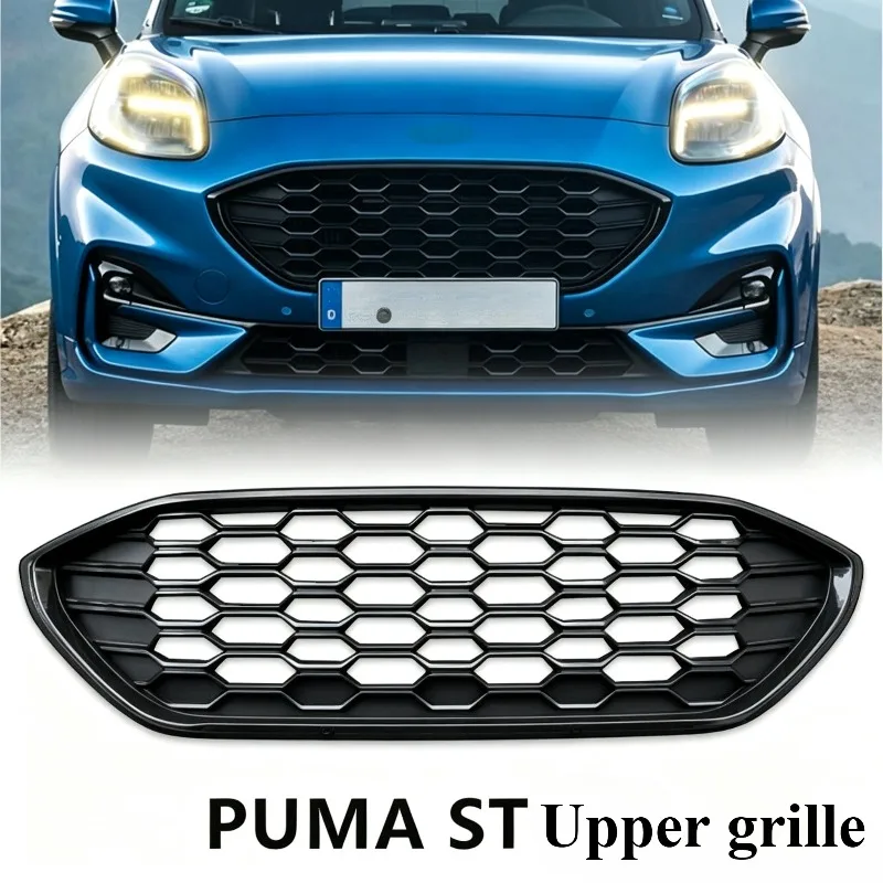 Front Bumper Kidney Grille for Ford PUMA ST Line 2019-2024 Car Honeycomb Overlay Trim Lower Upper Honeycomb Body Kit Tuning