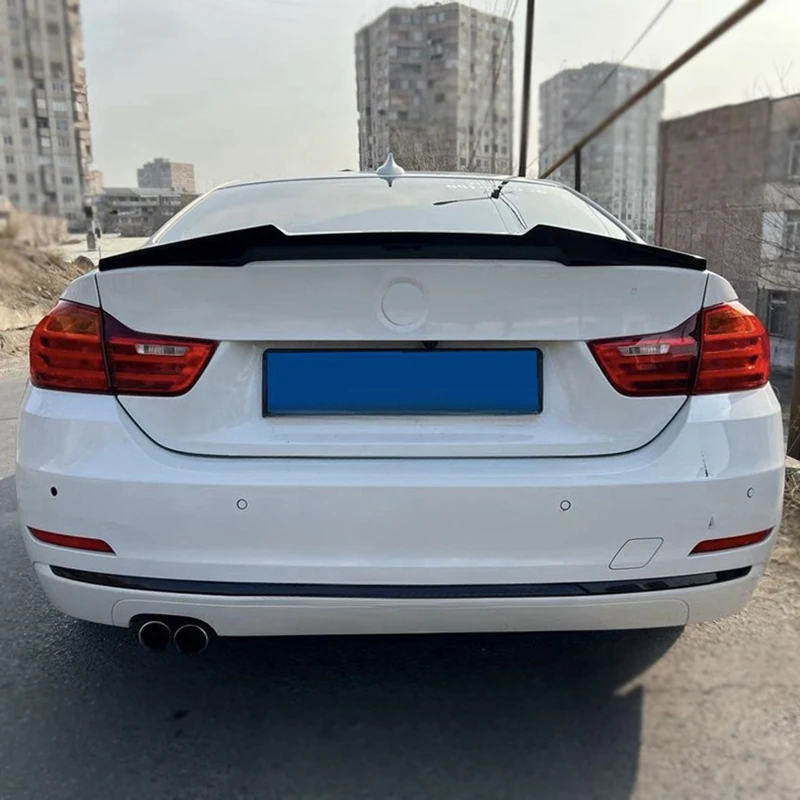 Для BMW 4 серии F32 F33 F36 2014-2020, задний бампер из углеродного волокна, спойлер для багажника, MP M4 PSM стиль, хвост крыла, блеск, черный