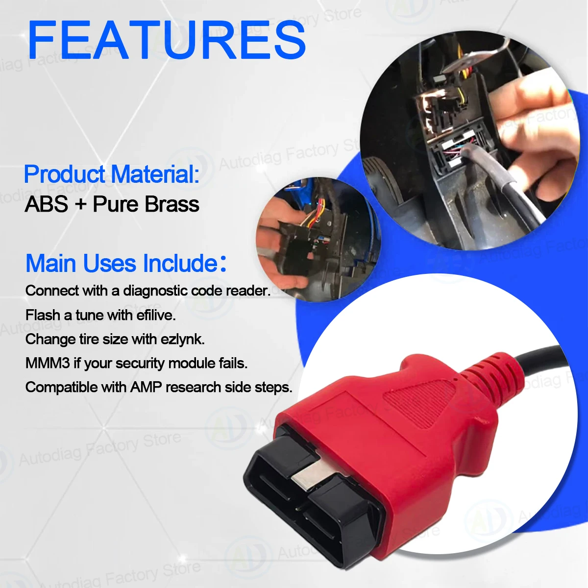 Sicherheits-Gateway-Bypass-Kabel für Dodge 1500/2500, RAM 1500/2500 2018-2020 OBD2 SGW Bypass-Adapter für Cummins-Modulinspektion – Detail 1