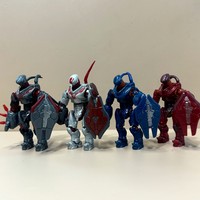 Mega Construx Bloks Infinite Red Blue Silver Banished Remnant Hunter Pelican Inbound Hunter Warriors 3'' Toys Gifts