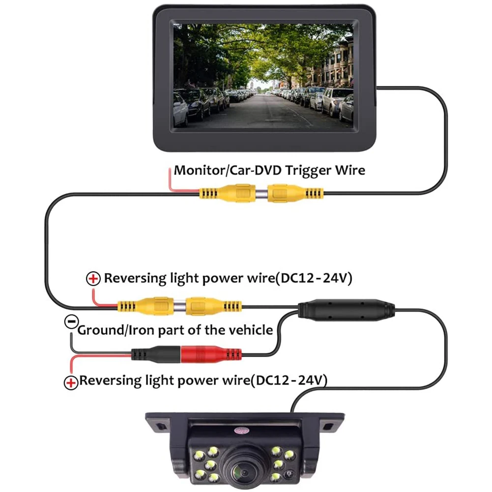 Auto Backup Camera Achteruitrijcamera Achteruitrijcamera Met 170 ° Groothoek 9 Led-Verlichting Superhelder Nachtzicht Voor Alle Voertuigen