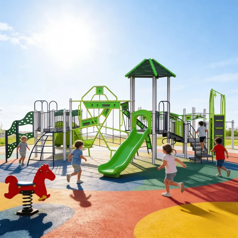 Commercial Playground Slide Set Plastic Playground Equipment Outdoor Kids Custom Slides