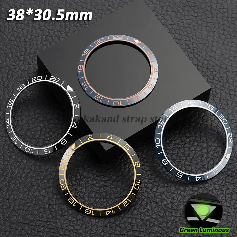 38mm Ceramic Watch Bezel Insert Ring Slope for GMT for Seamaster Diving Watch Insert for 40mm Movement Bezel DIY Accessories
