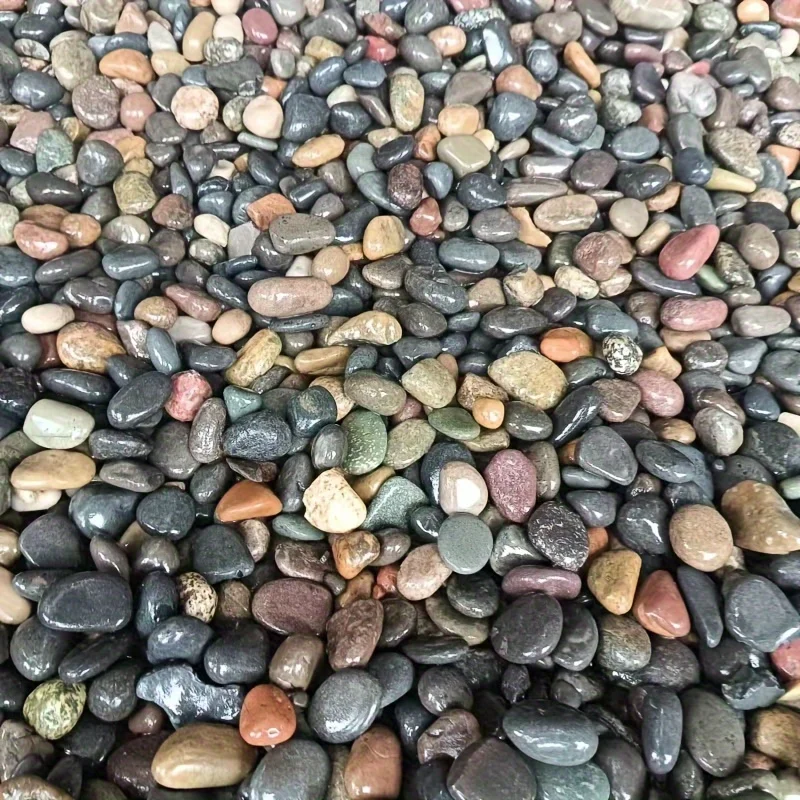 500g2-3cm Five Colored Stone Natural Pebble Five Colored Pebble Home Courtyard Decoration Stone