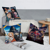 Anime Sword Art Online Cushion Cover Inches Farmhouse Decor Home Throw Pillow Covers For Couch Decorations