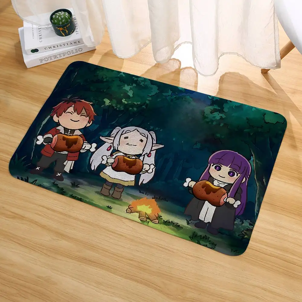 F-Frieren Beyond Journey's End Floor Mat Printed Flannel , Suitable For Bathrooms, Kitchens, Entrances, And Other Decorate Home