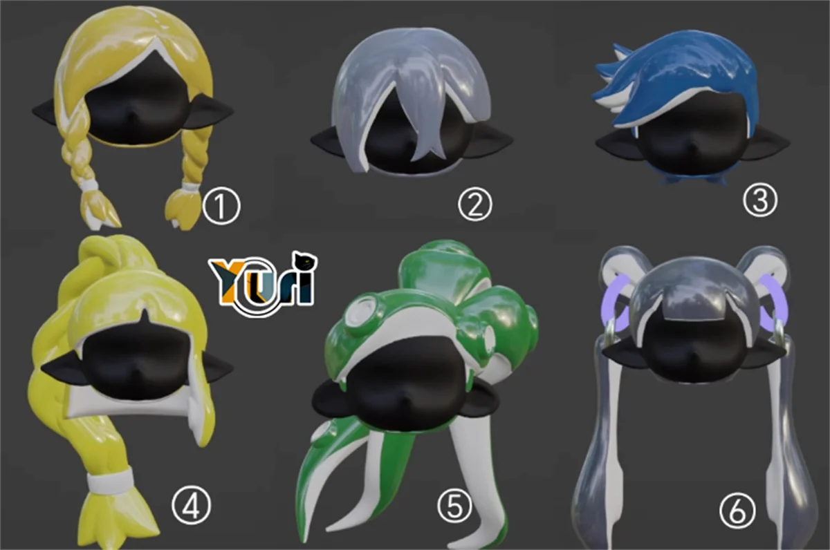 

Yuri Game 3 Handmade OB11 BJD Long Hair Wig Transpare Squid Head Shell Octopus Shell Model Face Game Cosplay Gift