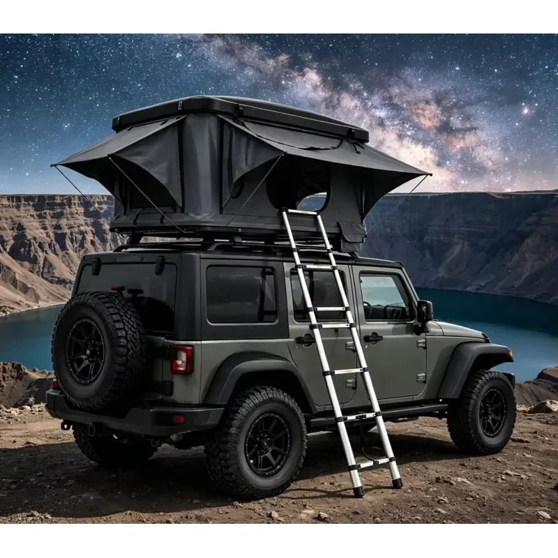 Waterproof Rooftop Camping Tent 300KG Bearing Capacity Spacious Space With Sponge Mattress for Wilderness Overland Expedition