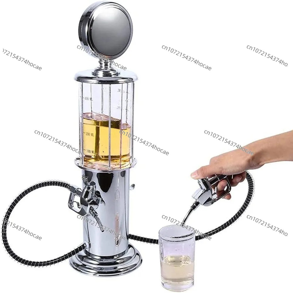 900ML Beer Tower Drink Liquor Dispenser Wine Gun Pump, 1/2-Shot Beverage Alcohol Gas Station Beer Tower Dispenser Drink Bar Tool