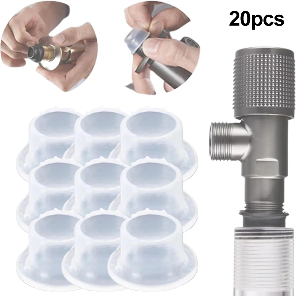 Bancs Joint Silicone Plug, Triangle Valve Tap Plug, Raccords Anti-Fuite, Structure, 4 Points, 20 Pcs