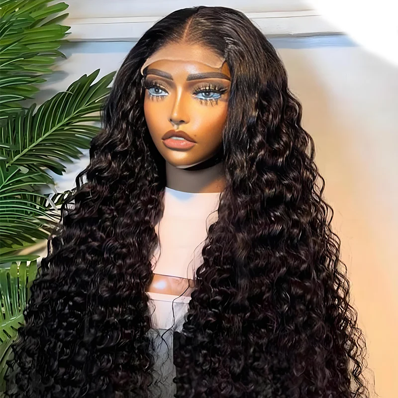 

44 Inch Water Wave Glueless Wigs Human Hair Curly 13x6 HD Frontal Wigs 250% Deep Wave Wigs Wear Go 13x4 HD Lace Wig Sale