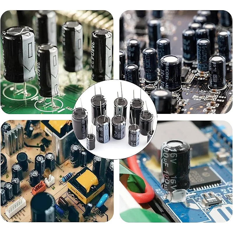 AUKENIEN 24 Valore 670PCS Set di condensatori elettrolitici da 0,1uF a 1000uF 10V 16V 25V 50V Condensatori Kit condensatori in alluminio
