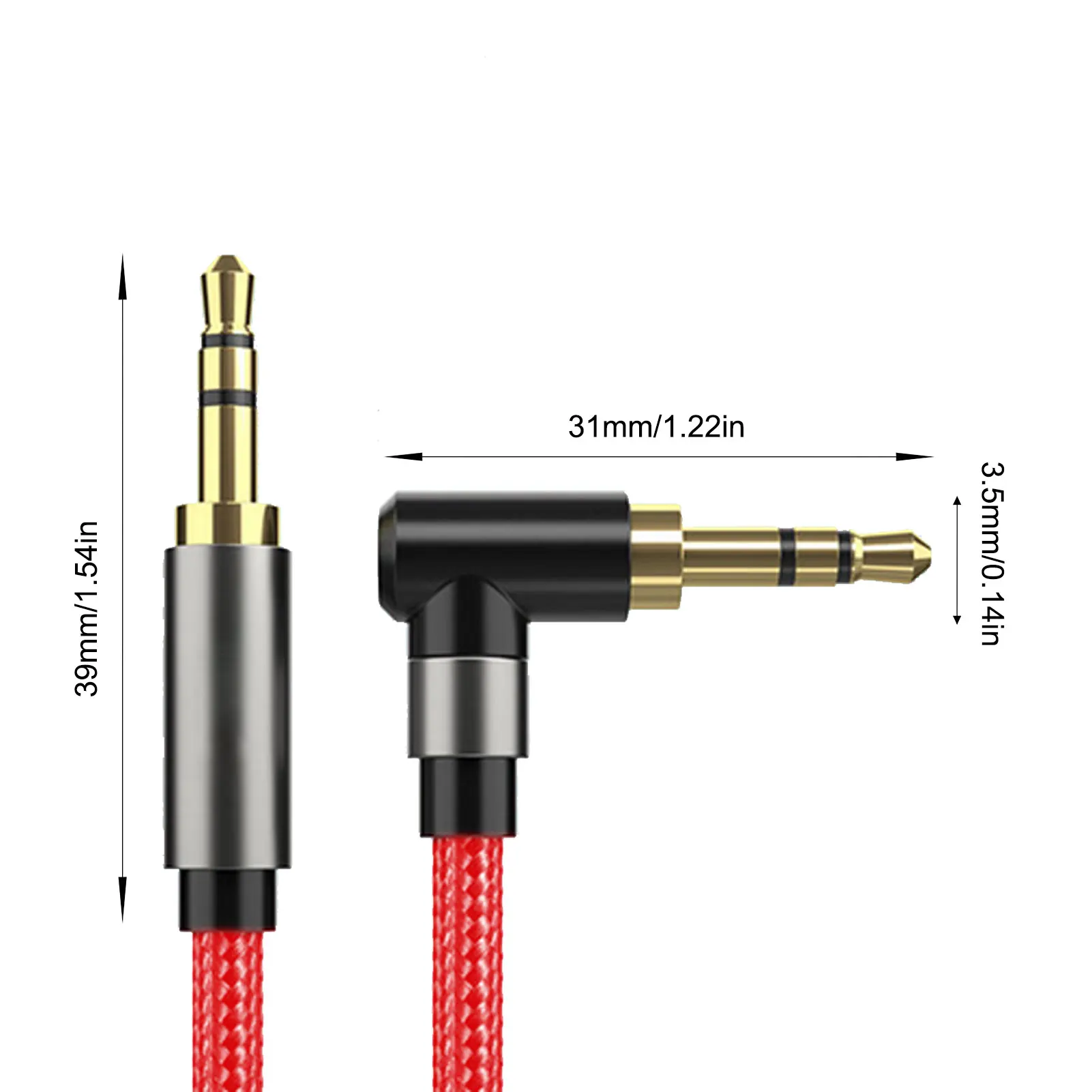 3.5mm Audio Cable Aux Adapter Conector Cable For Headphones Smartphone Car Speaker Male-To-Male Audio Cable Car Audio Cable