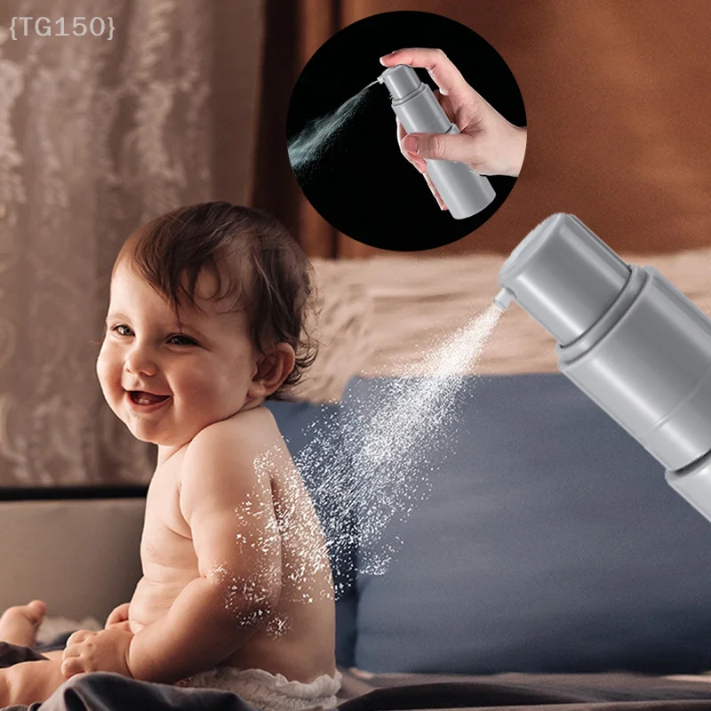 ポータブル詰め替え式パウダースプレーヤー、旅行用ベビーパウダー＆化粧品用35ml取り外し可能なアトマイザーボトル