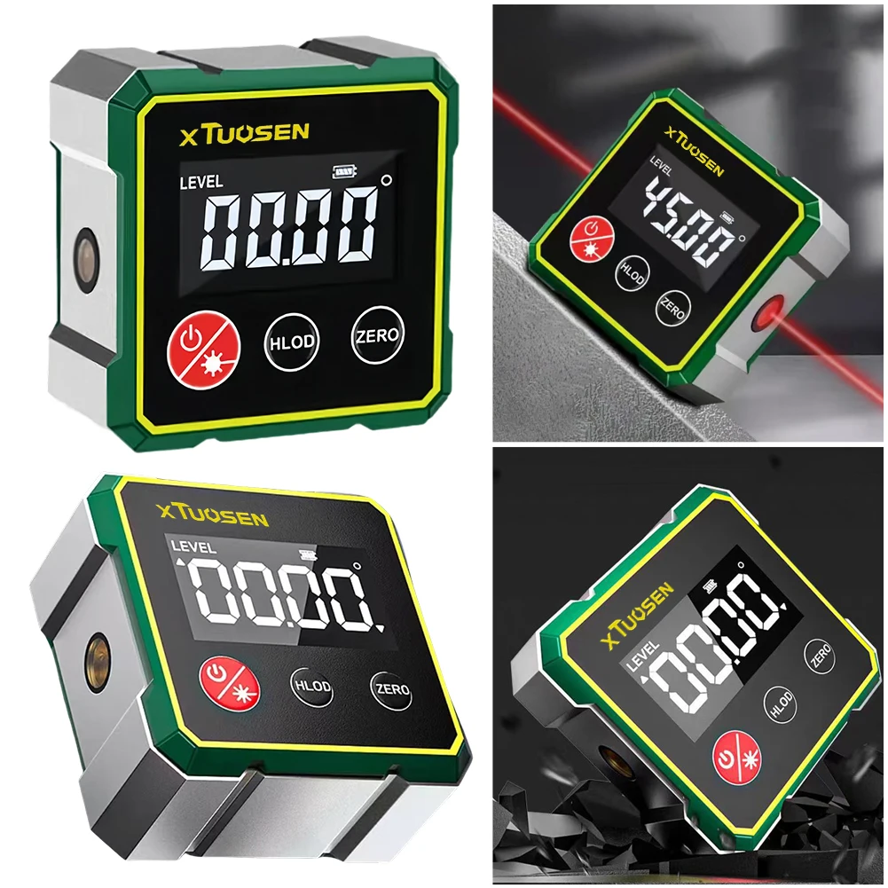 المغناطيسي الرقمية زاوية مكتشف المنقلة الميل قياس مستوى زاوية أداة قياس لطاولة النجارة المنشار تشغيل المعادن