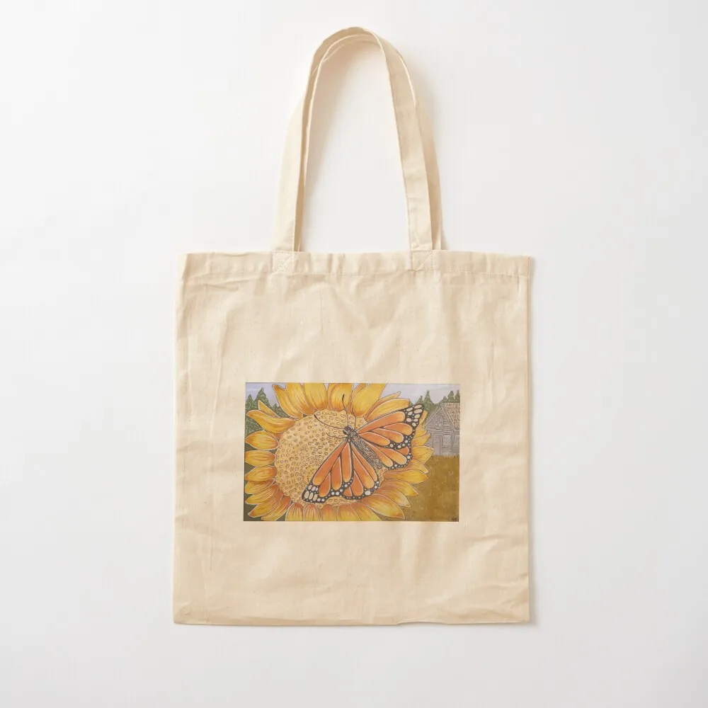 

Sunflower Monarch Tote Bag university shopper bag female bag Canvas shoulder Shopper handbag Canvas Tote