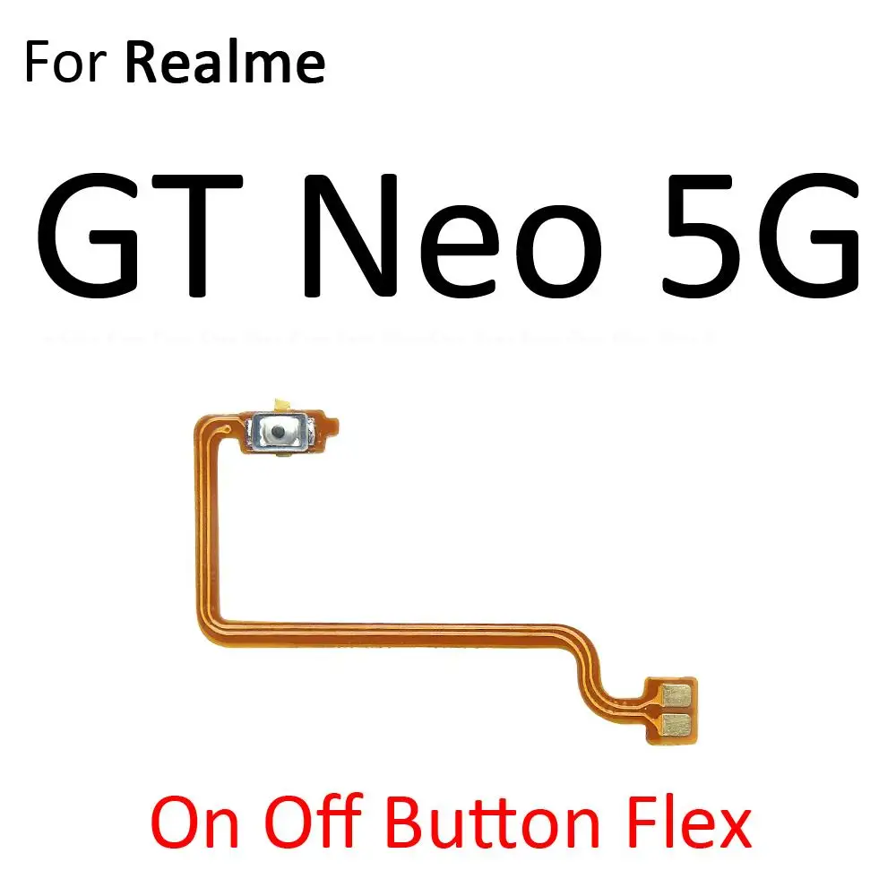 Ligar/desligar interruptor de controle de volume para oppo realme narzo 30 30a gt master neo, peças de reposição, com cabo flexível