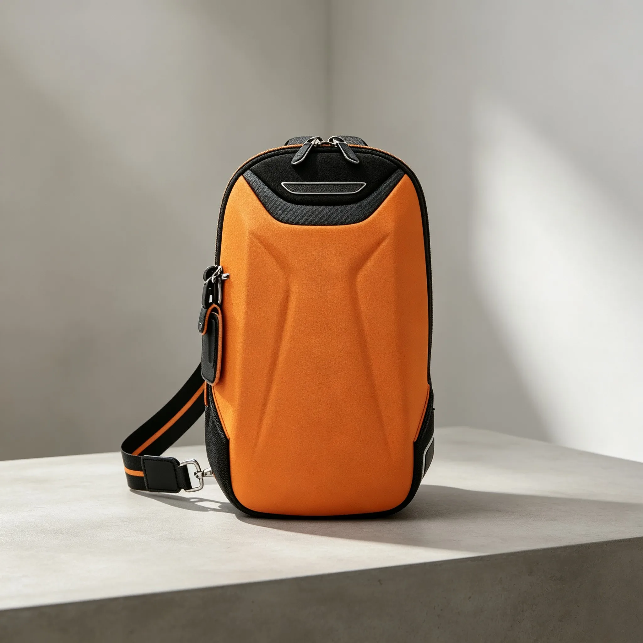 Men’s Nylon Sling Chest Bag, Cool Lightweight Crossbody Bag for Young Men Daily Casual Use