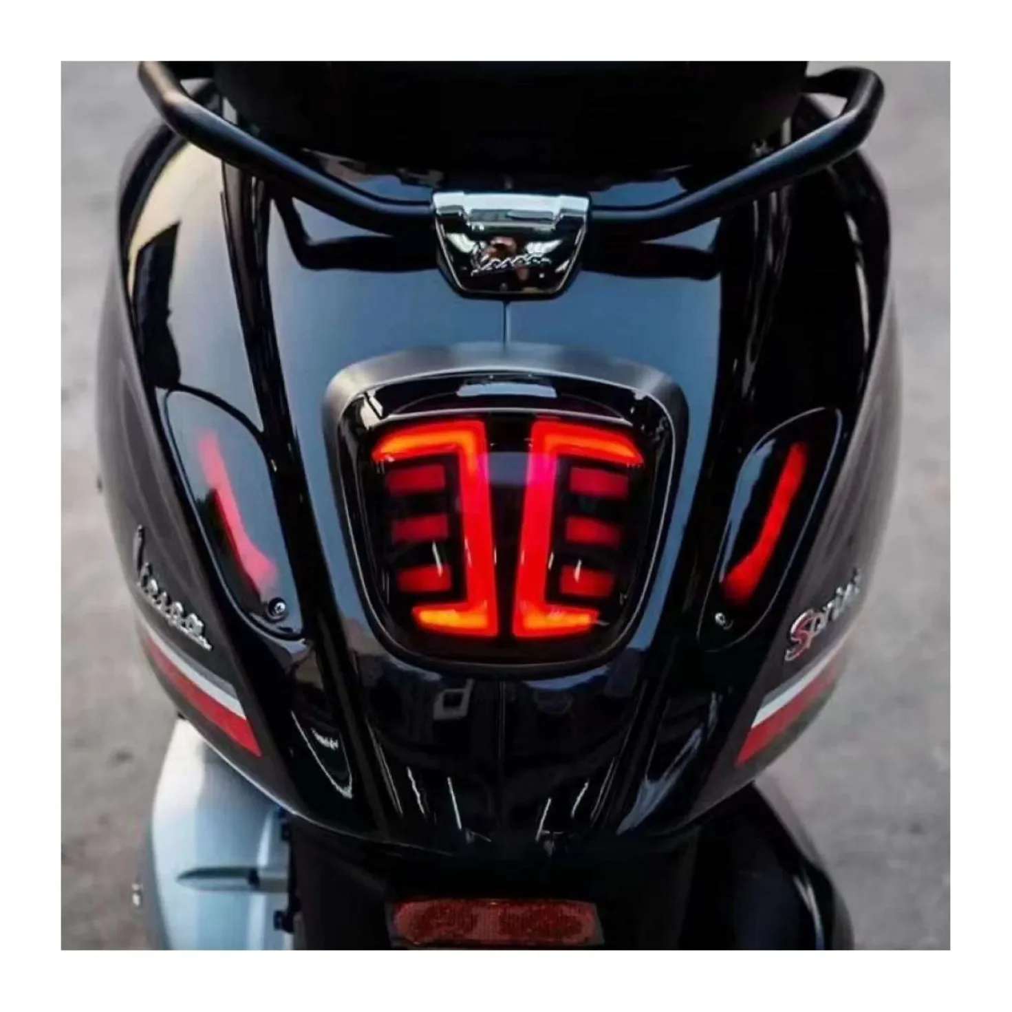 motorcycle tail light modified s led rear  lamp with smoked black12v  brake  for Vespa Spring 150