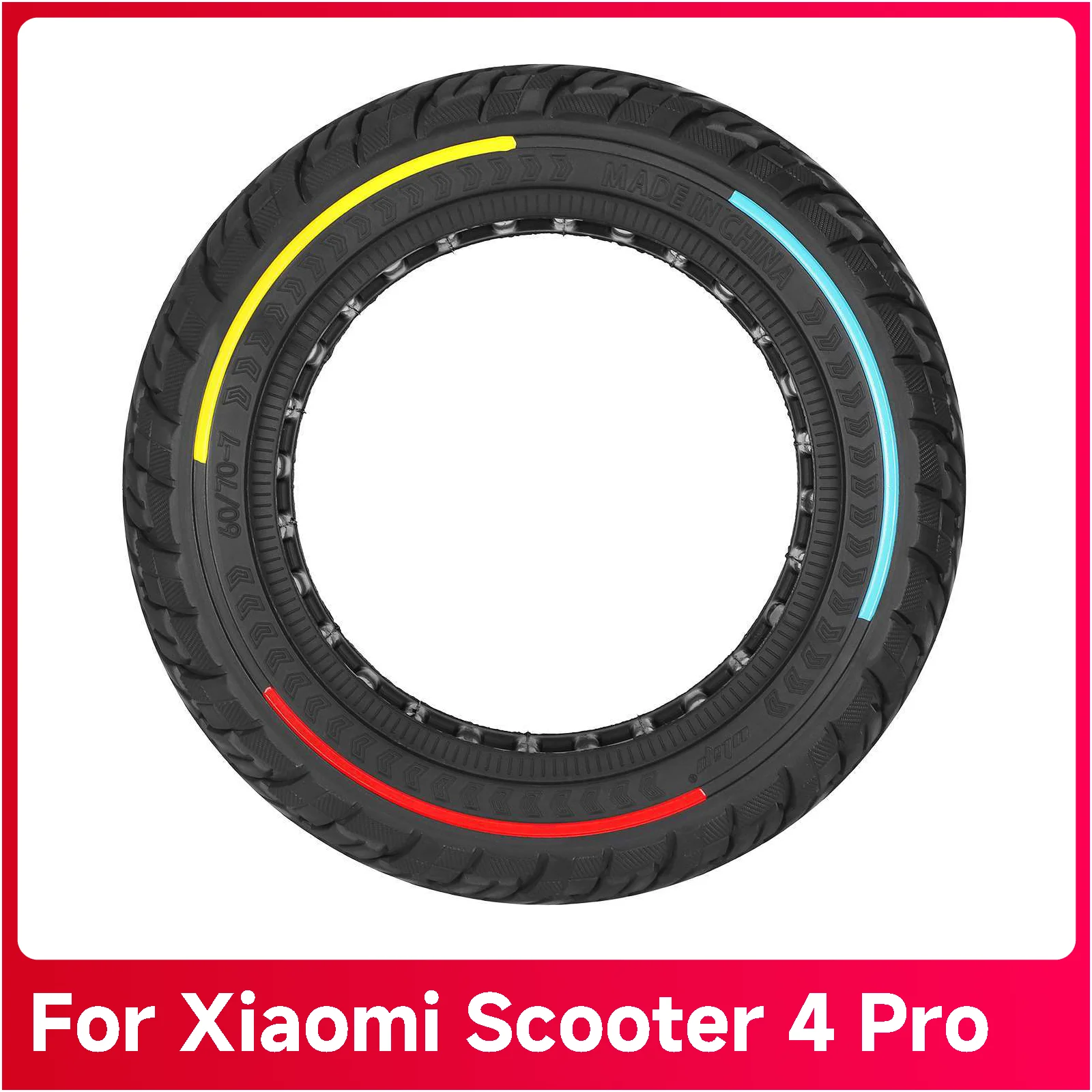 Ulip 10 Inch 60/70-7.0 4Pro Rubber Off-Road Solid Tyre For Xiaomi 4 Pro/4 pro plus/4 pro max Electric Scooter Tubeless Tyre Part