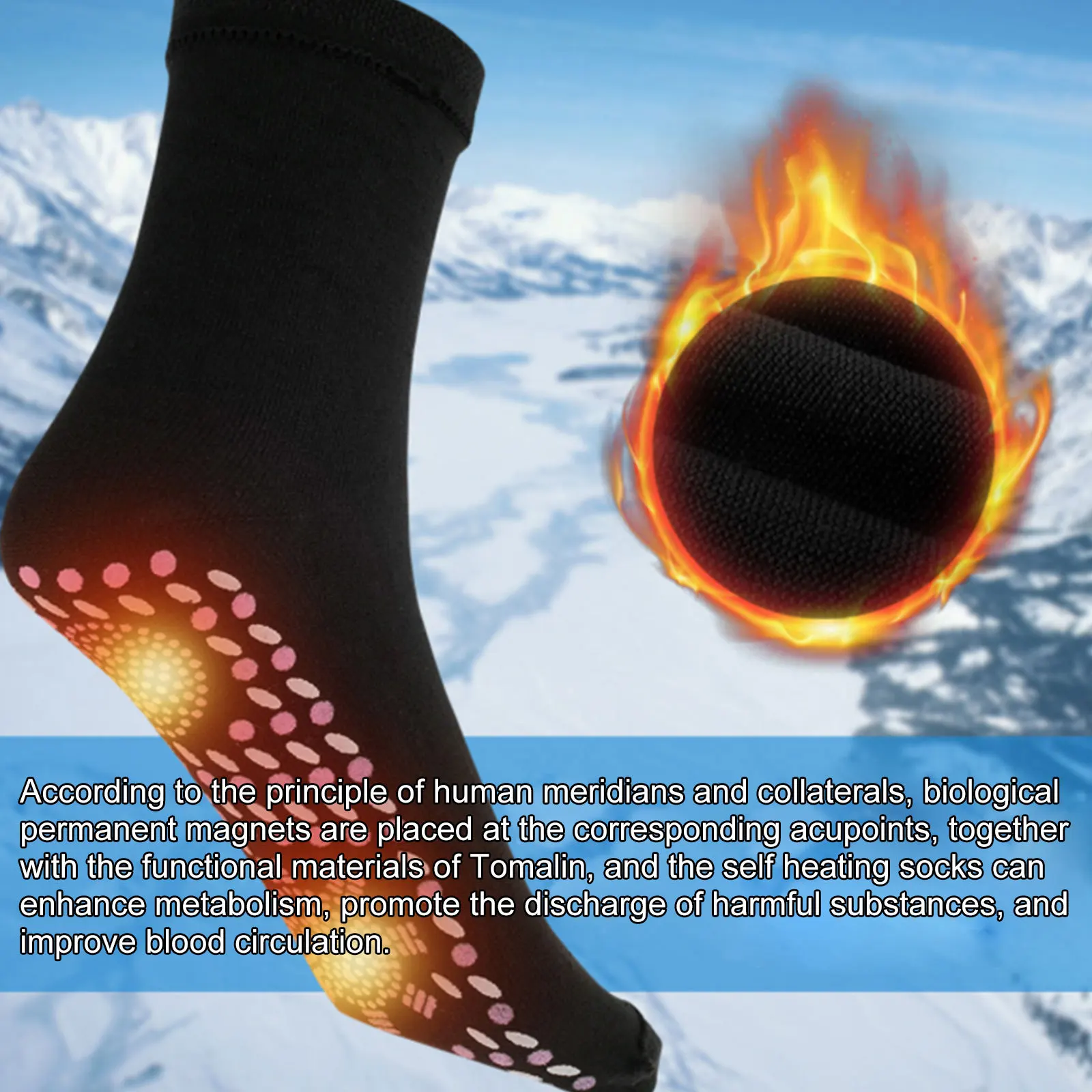 

Self-Heating Socks Winter Thermal Socks Breathable Socks Magnetic Warm Socks for Women Men Elders Parents NIN668