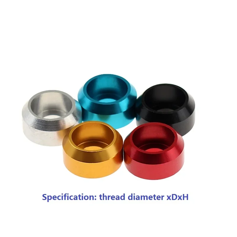 Aluminum alloy crown shaped gasket M2M2.5M3M4M5M6M8 cup head inner hexagon washer multi-color beautiful wear-resistant