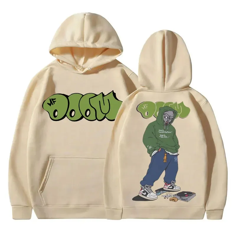 مغني الراب Mf Doom الجرافيك طباعة هوديي الرجال النساء الهيب هوب الصوف المتضخم البلوز الذكور موضة الاتجاه هوديس الرجال الشارع الشهير