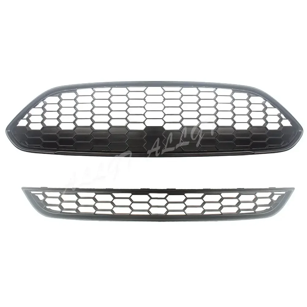 Front Center Honeycomb Mesh Grille fit for Ford Fiesta  2013 2014 2015 2016 Hatchback Sedan ST Style European Version