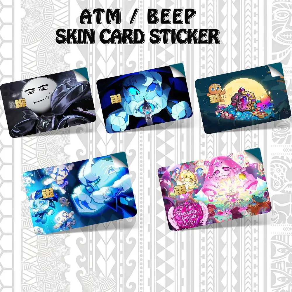Spiel C-Cookie Run K-Kingdom coole Bank Kreditkarten Bus Pass Aufkleber Coole Dekoration Wasserdicht 4PCS Karte