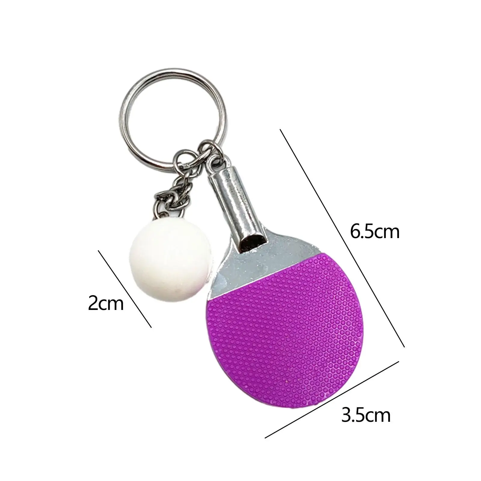 

Cute Table Tennis Metal Keychain Sports Keyring Mini Pendant Hanging Charm for Bag Car Keys