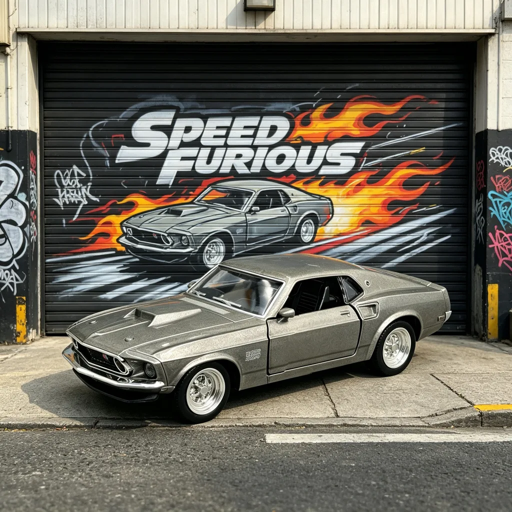 1:36 Mustang Boss 429 1969 Alloy Sports Car Model Diecast & Toy Vehicles Metal Car Model Simulation Collection Toy Gift