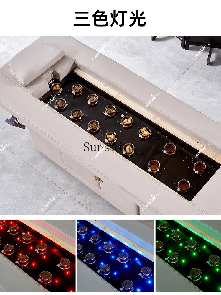 Automatic smoke-free household full-body moxibustion massage bed, special for beauty salons, sweat steaming health  FT