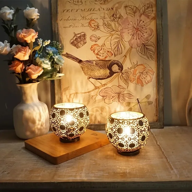 for Modern Simple Wrought Iron Hollow Candlestick Handicraft Home Atmosphere Decoration B&B Hotel Ornament