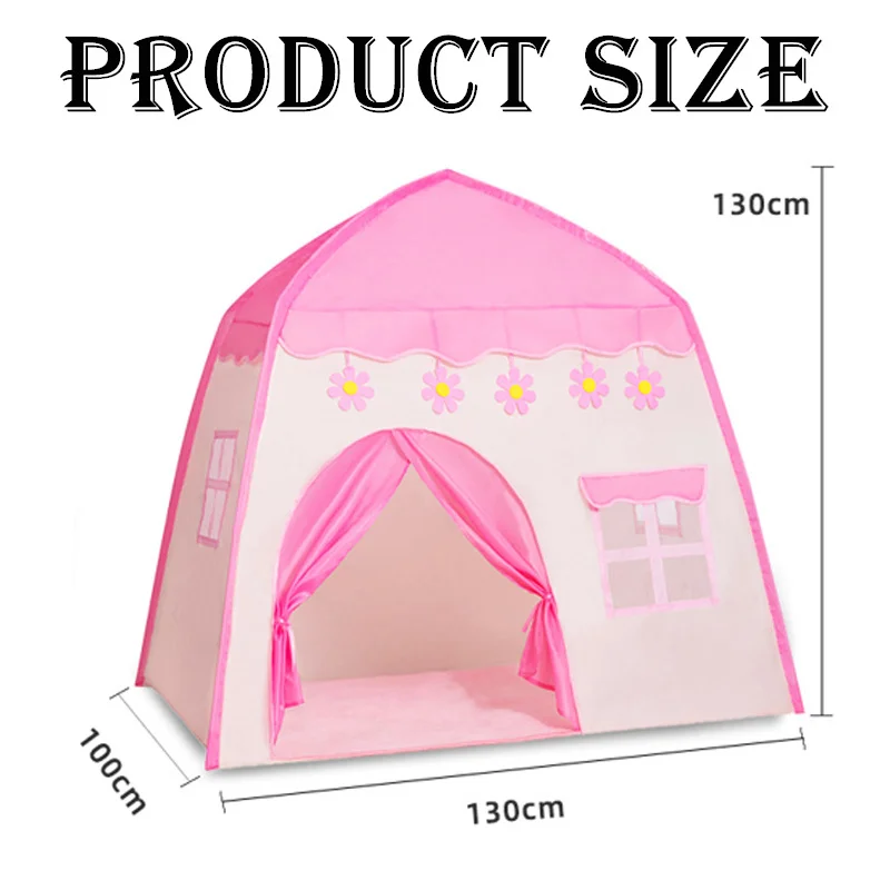 and Flower Tent Boys Cloth Children's Girls Indoor Outdoor Children's Room Cartoon Pink Girls Portable Dollhouse Gifts for Girls