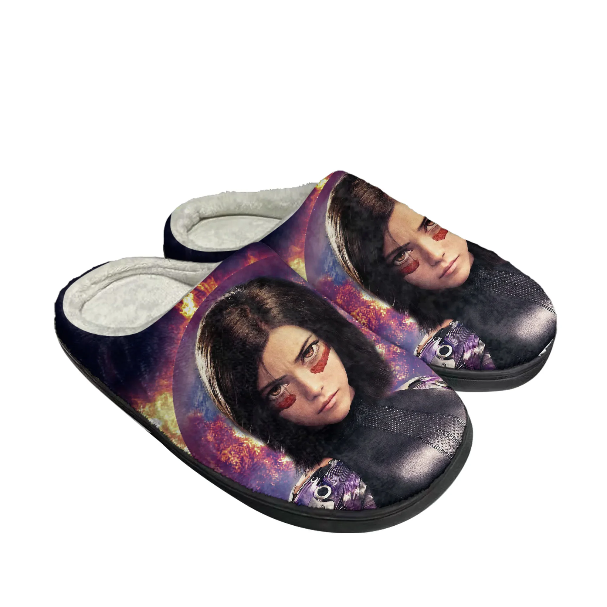 

Alita Battle Angel Home Cotton Slippers Mens Womens Plush Bedroom Casual Keep Warm Shoes Thermal Indoor Slipper Customized Shoe