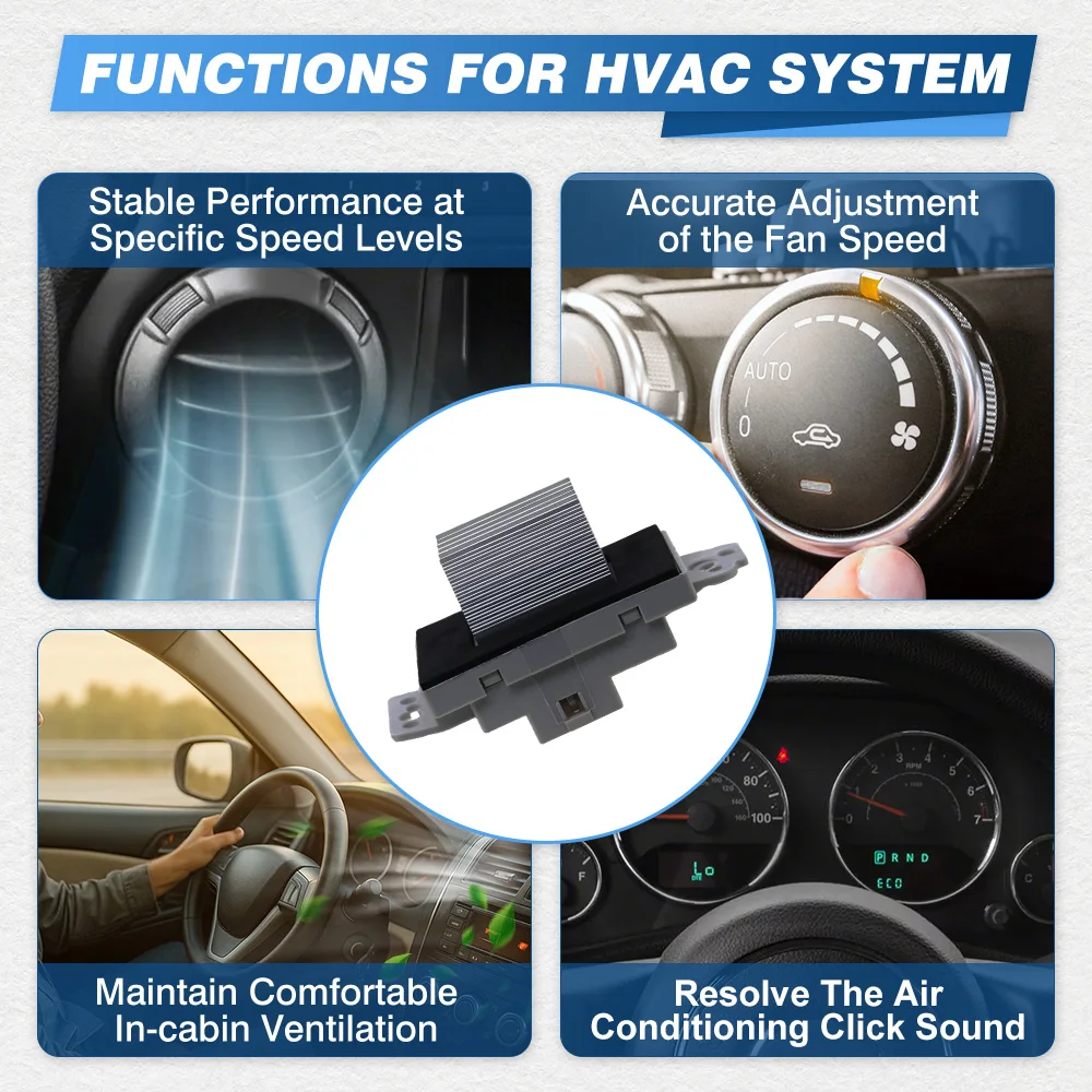 

15-81773, 89018778 Car 5 Pins HVAC Blower Motor Control Resistor with Harness For Chevy Trailblazer Silverado GMC Sierra Yukon