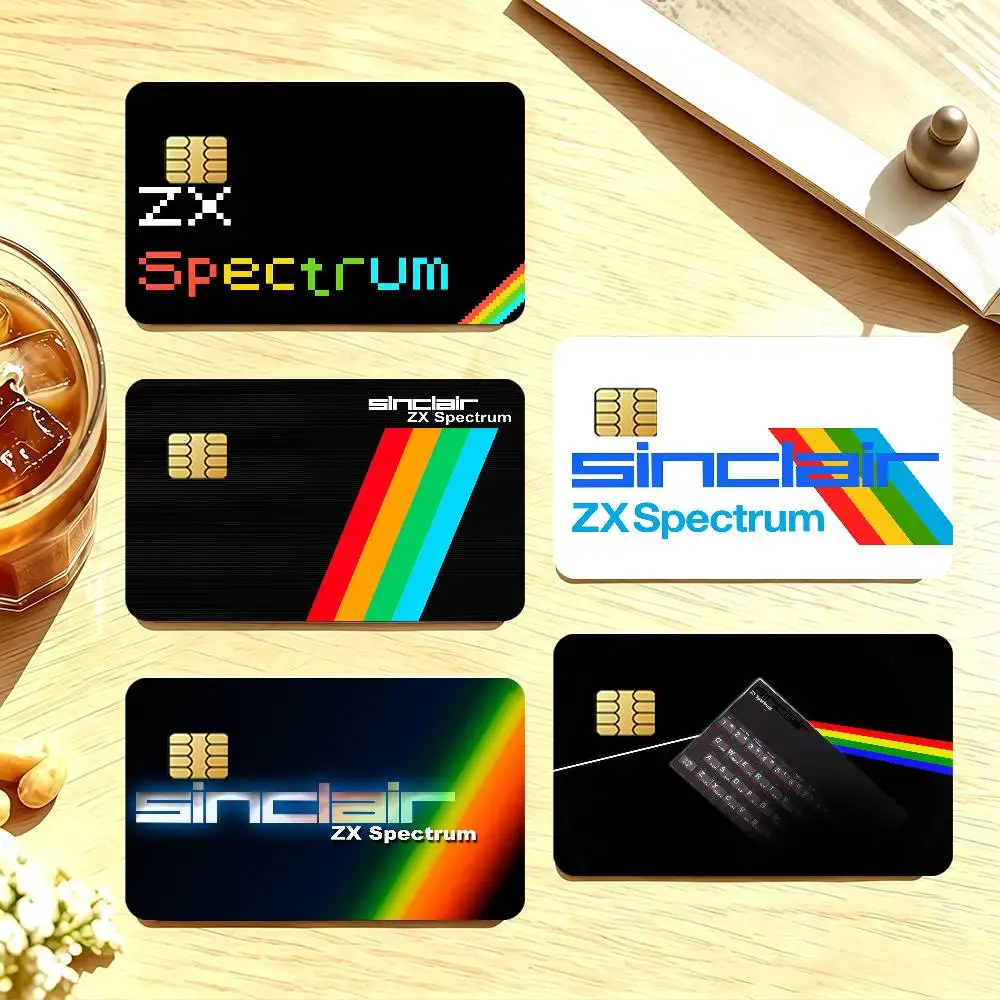 Zx Spectrum Fashion Credit Card Skin Stickers For Bank Card Bus Metro Cards Waterproof Anti-Scratch Gift 4PCS