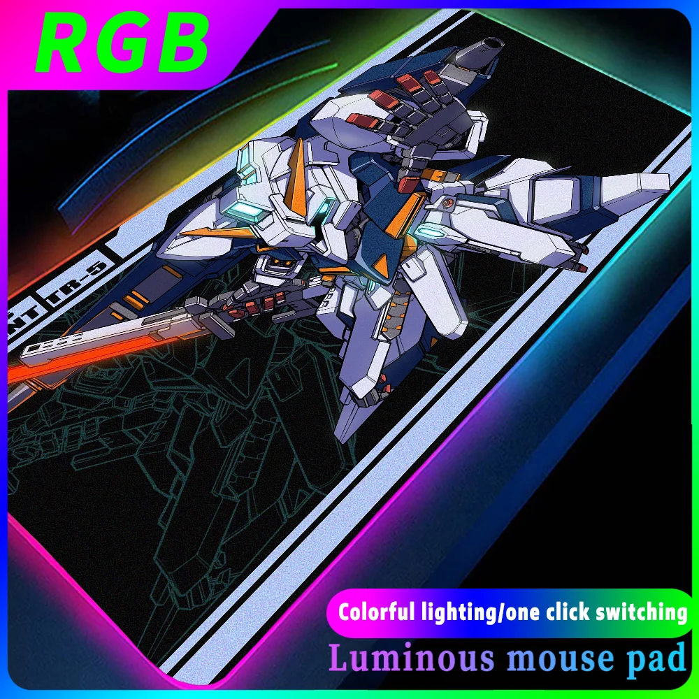 Rgb Mat Led High Speed Computer Accessoires Mousepad Mechanische Krijger G-GUNDAM Tapijt Bureau Mat Grote Toetsenbord Pad Matten Gaming