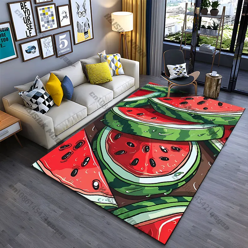 Fresh juicy watermelon slices carpet Yoga living room room decor children's crawling mat doormat area rug games mat