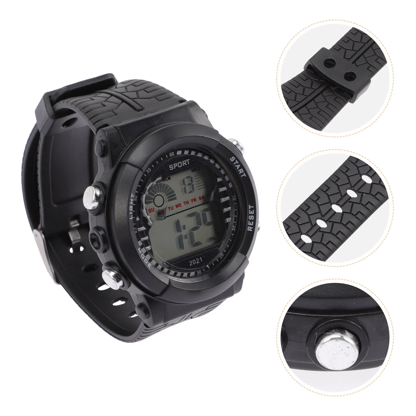 1pcs Led Digital Waterproof Sports Watch Large Screen Multi-Function Electronic Timepiece Decorative Outdoor Watch