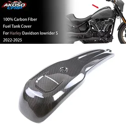 For Harley Davidson lowrider S 2022-2025 Softail Carbon Fiber Fuel Tank Cover Motorcycle Accessories Gas Cap Guard Fairing Kit