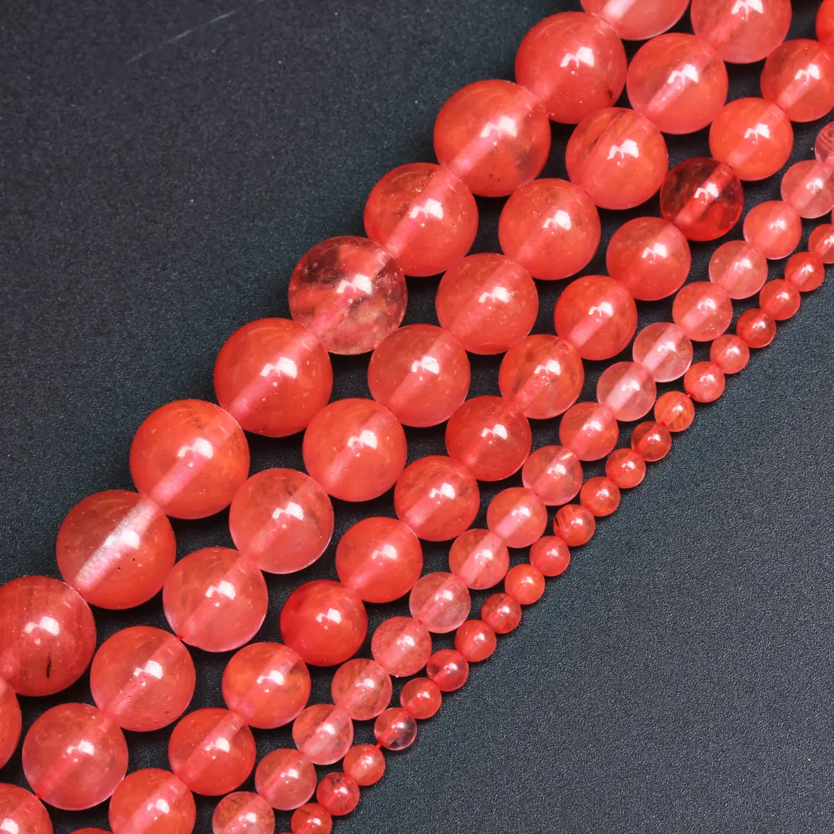 4/6/8/10/12mm 40-15Pcs Watermelon Red Stone Natural Stone Beads For Jewelry Making Bracelets DIY Handwork