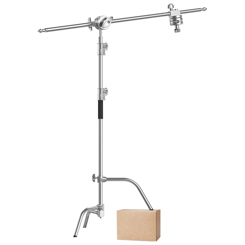 Photo Stuido C Stand With Boom Arm,8.5ft/260cm Adjustable Heavy Duty Light Stand Photographic Equipment For Softbox Strobe Light